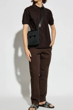 Burberry BRĄZOWY Bawełniane spodnie typu `Chinos`