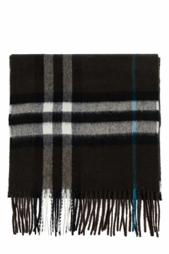 Burberry BRĄZOWY Kaszmirowy szal