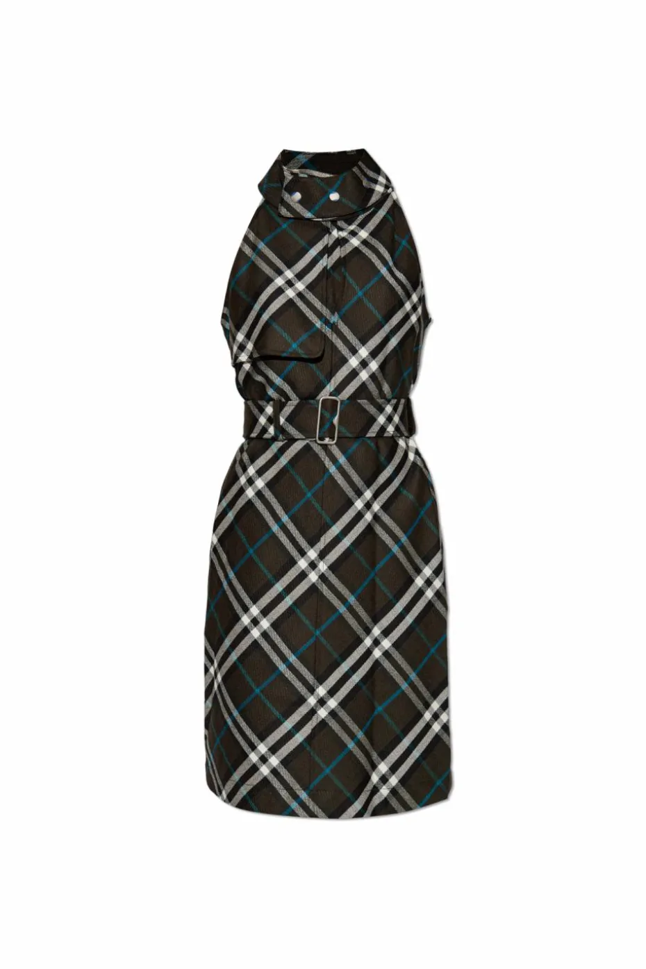 Burberry BRĄZOWY Sukienka ze wzorem w kratę