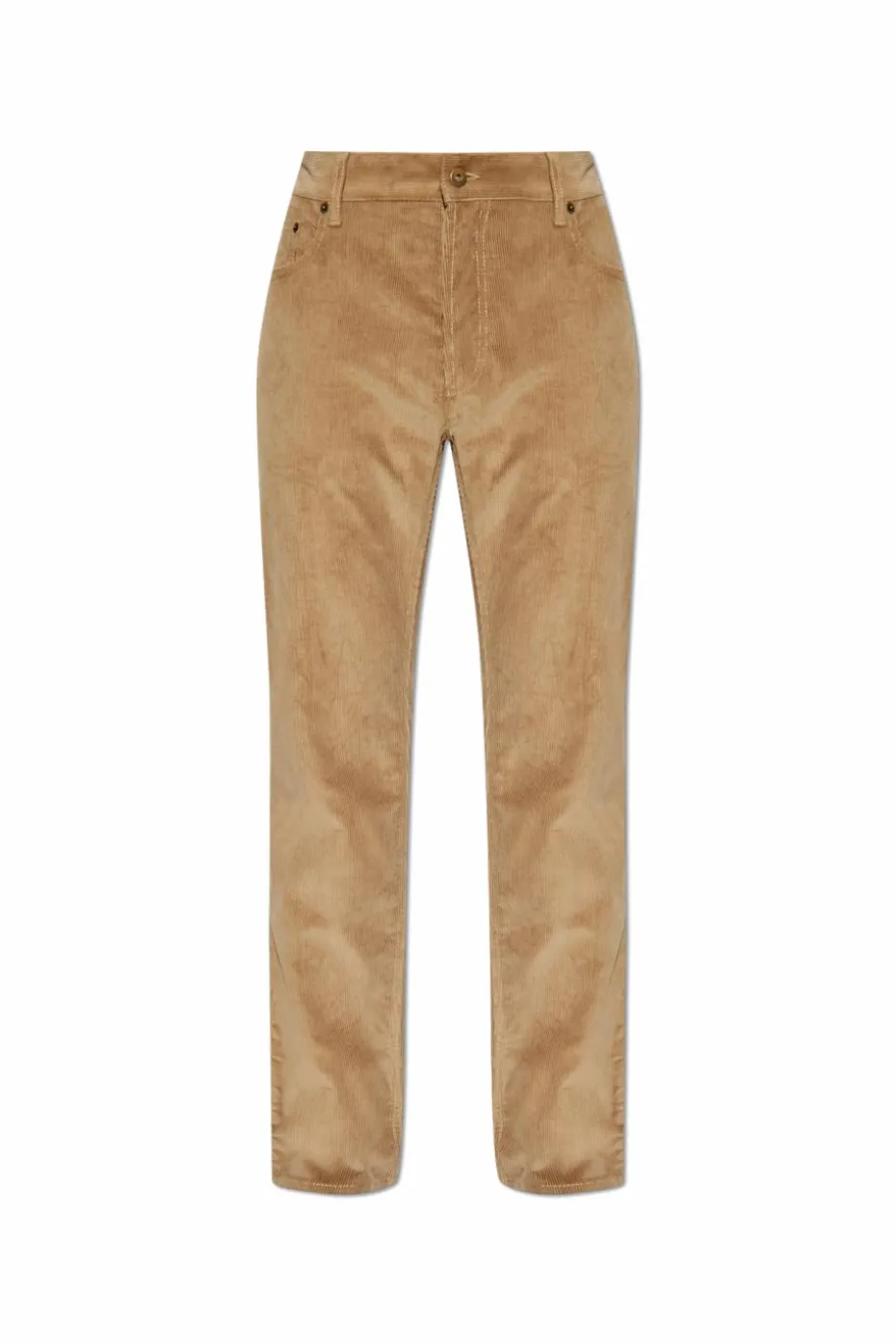 Burberry BRĄZOWY Sztruksowe spodnie