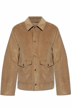 Burberry BRĄZOWY Sztruksowa kurtka