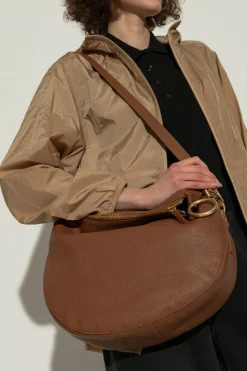 Burberry BRĄZOWY Torba na ramię `Knight Medium`