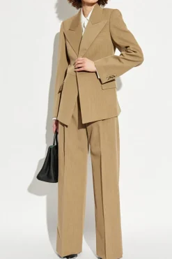 Burberry BRĄZOWY Wełniana marynarka