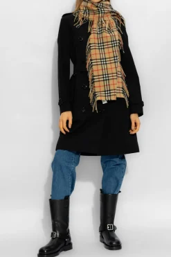 Burberry CZARNY Bawełniany trencz