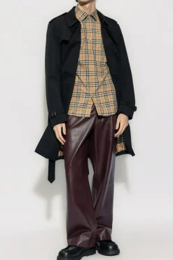 Burberry CZARNY Bawełniany trencz