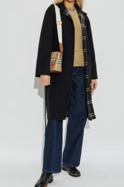 Burberry CZARNY Dwustronny płaszcz `Tunbridge`