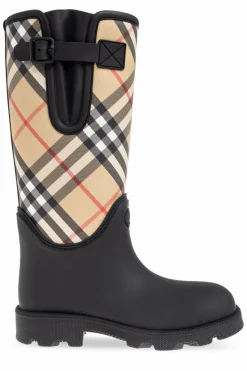 Burberry CZARNY Kalosze ze wzorem