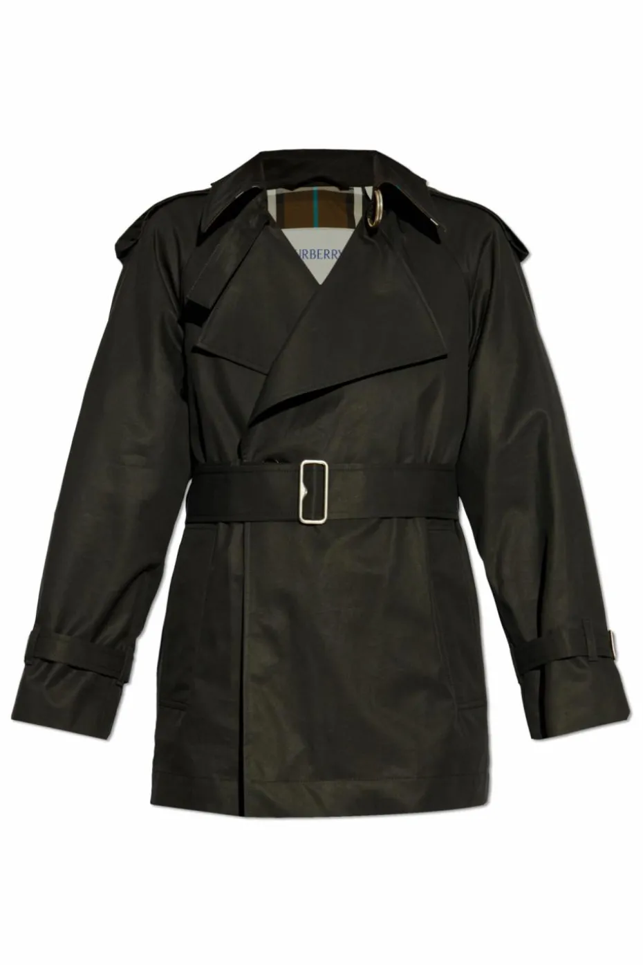 Burberry CZARNY Krótki trencz
