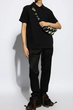 Burberry CZARNY Polo z logo
