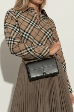 Burberry CZARNY Portfel na łańcuchu
