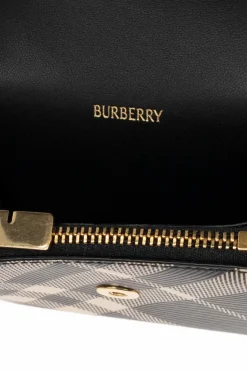 Burberry CZARNY Portfel ze wzorem w kratę