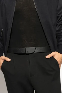 Burberry CZARNY Skórzany pasek