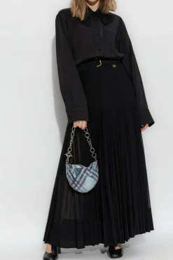 Burberry CZARNY Spódnica z zaszewkami
