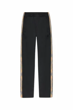 Burberry CZARNY Spodnie z lampasami