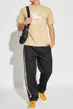 Burberry CZARNY Spodnie z lampasami