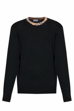 Burberry CZARNY Sweter z okrągłym dekoltem