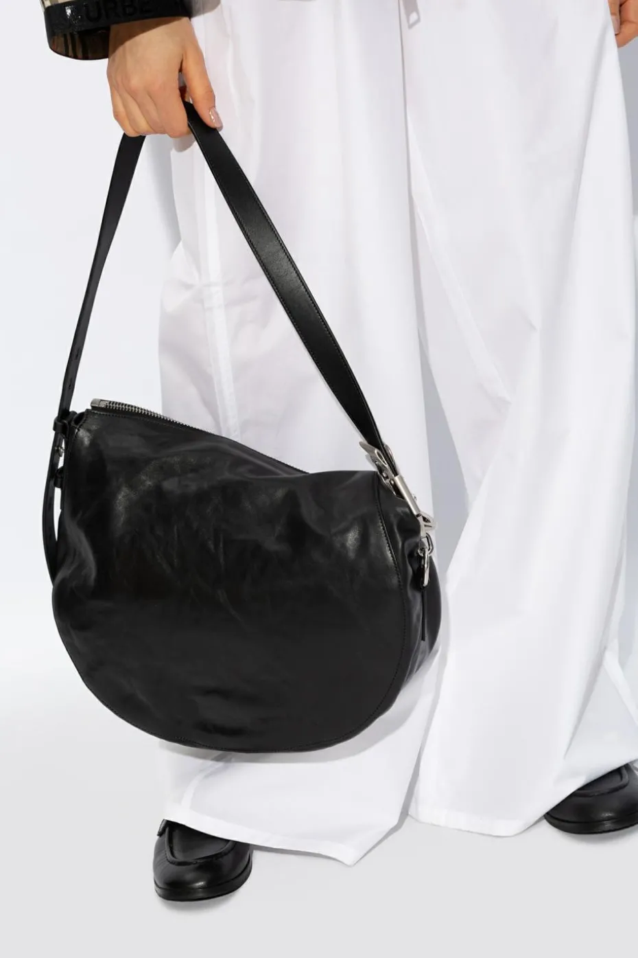 Burberry CZARNY Torba na ramię ‘Knight Medium’