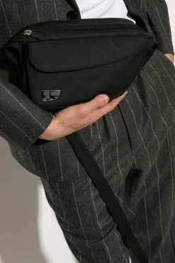 Burberry CZARNY Torba na pas z aplikacją w kształcie logo