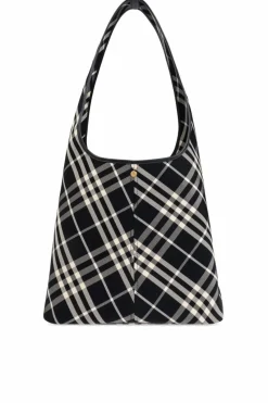 Burberry CZARNY Torba na ramię z wzorem w kratę