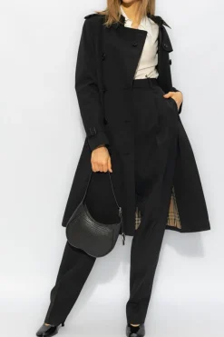 Burberry CZARNY Trencz ‘Kensington Long’