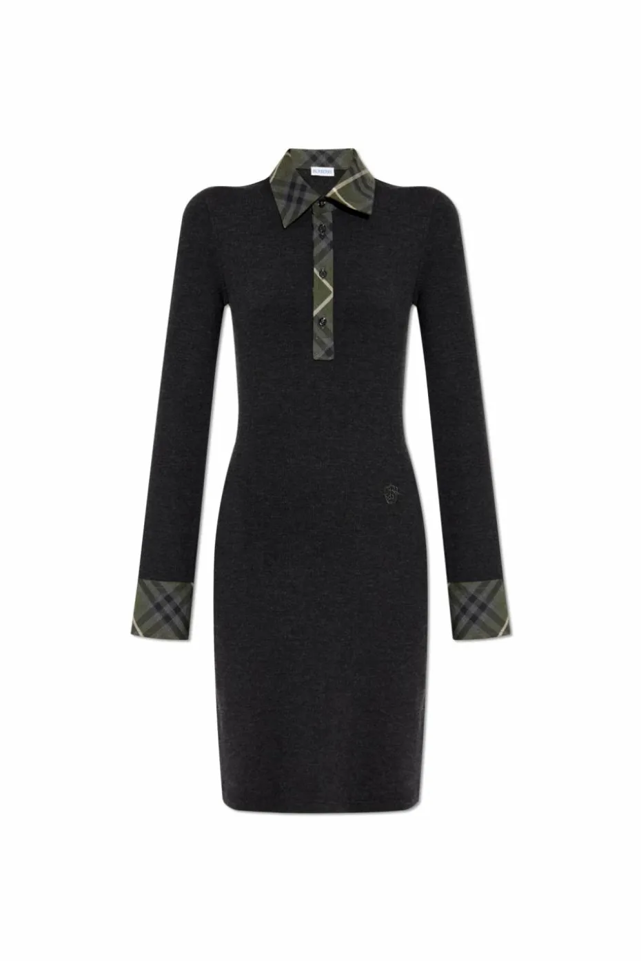 Burberry CZARNY Wełniana sukienka