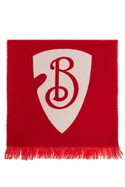 Burberry CZERWONY Wełniany szal