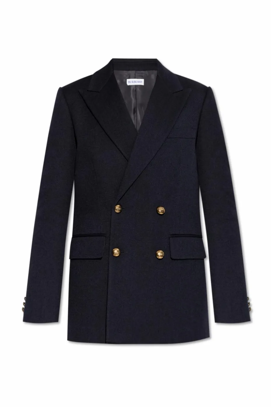 Burberry GRANATOWY Dwurzędowa marynarka