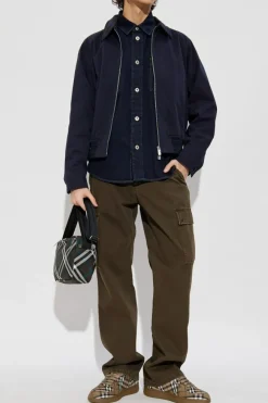Burberry GRANATOWY Jeansowa koszula