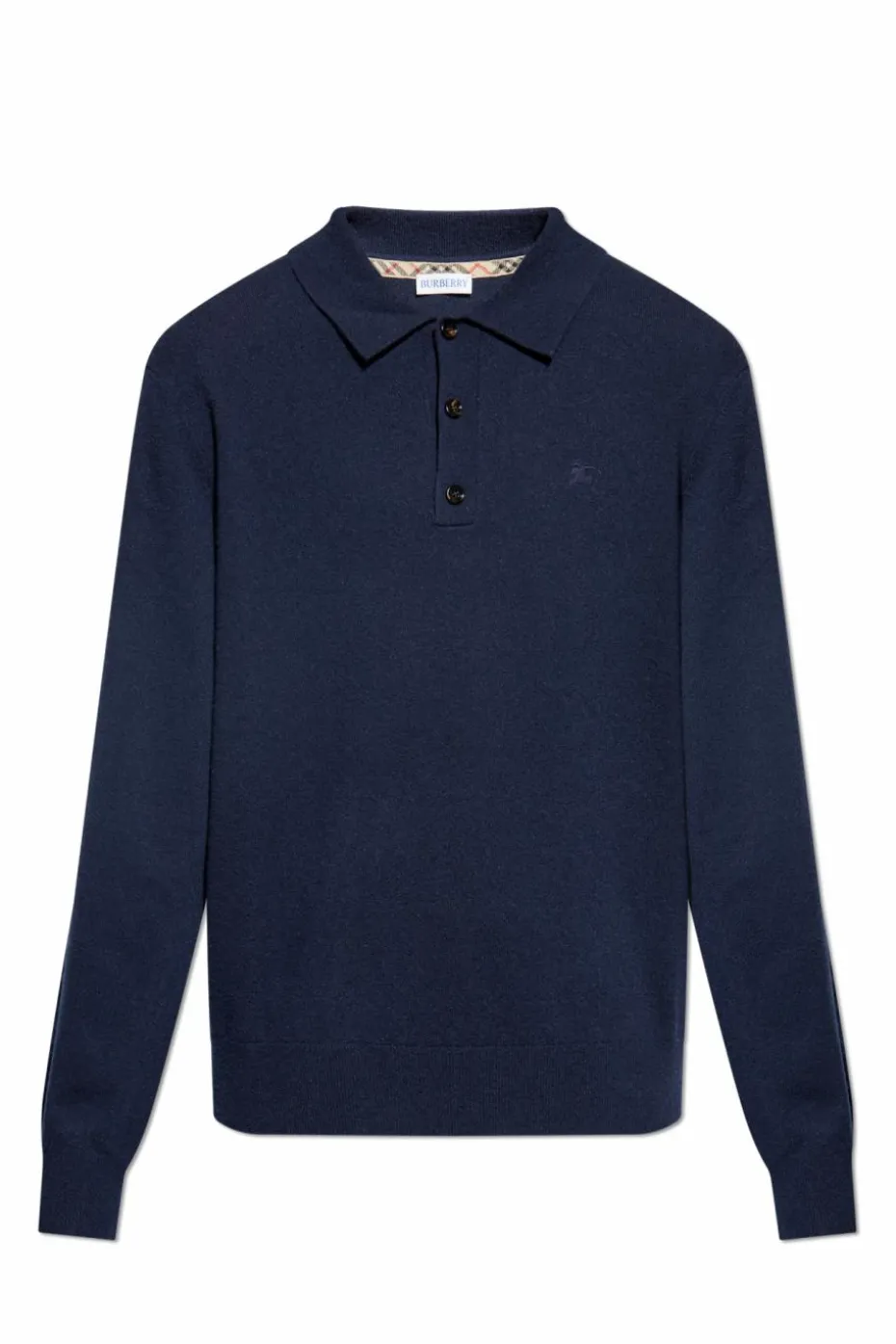 Burberry GRANATOWY Kaszmirowe polo