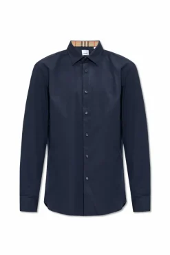 Burberry GRANATOWY Koszula z wyhaftowanym logo