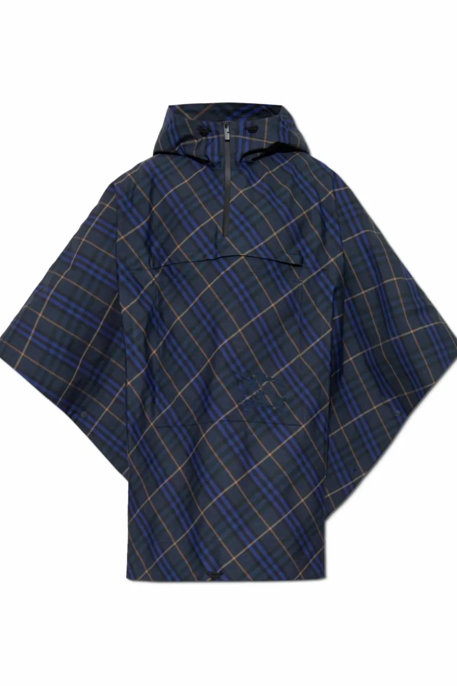 Burberry GRANATOWY Ponczo w kratę