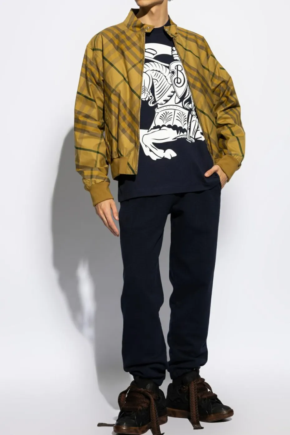 Burberry GRANATOWY Spodnie dresowe