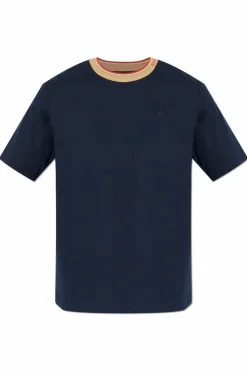 Burberry GRANATOWY T-shirt z logo