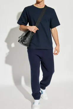 Burberry GRANATOWY T-shirt z logo