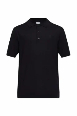Burberry GRANATOWY Wełniane polo