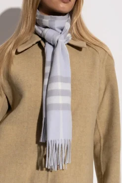 Burberry jasnoniebieski Kaszmirowy szal