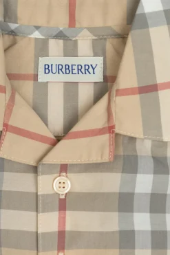 Burberry Kids beżowy Body ze wzorem w kratę