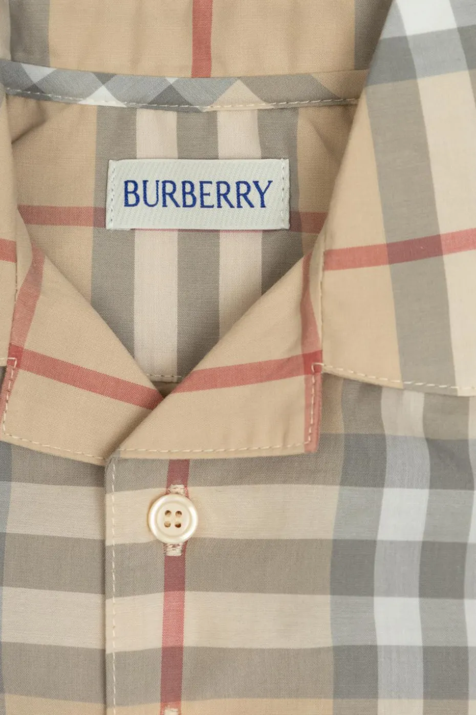 Burberry Kids beżowy Body ze wzorem w kratę