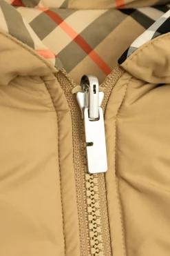 Burberry Kids beżowy Dwustronna kamizelka z kapturem