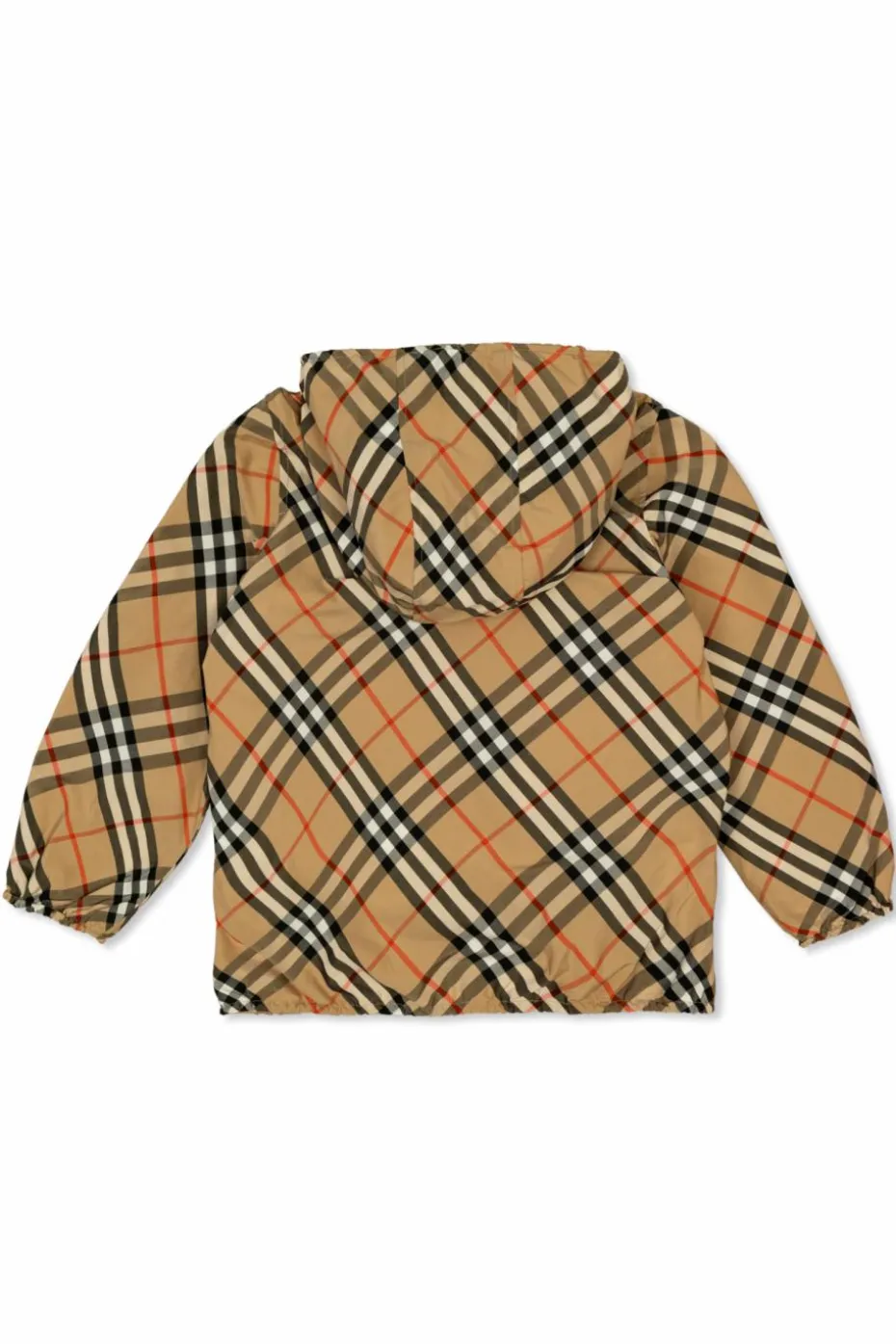 Burberry Kids beżowy Dwustronna kurtka z kapturem