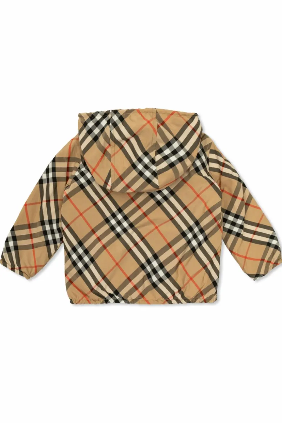 Burberry Kids beżowy Dwustronna kurtka z kapturem