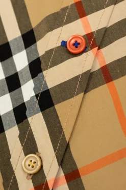 Burberry Kids beżowy Koszula ze wzorem w kratę