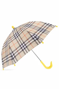Burberry Kids beżowy Parasol ze wzorem w kratę