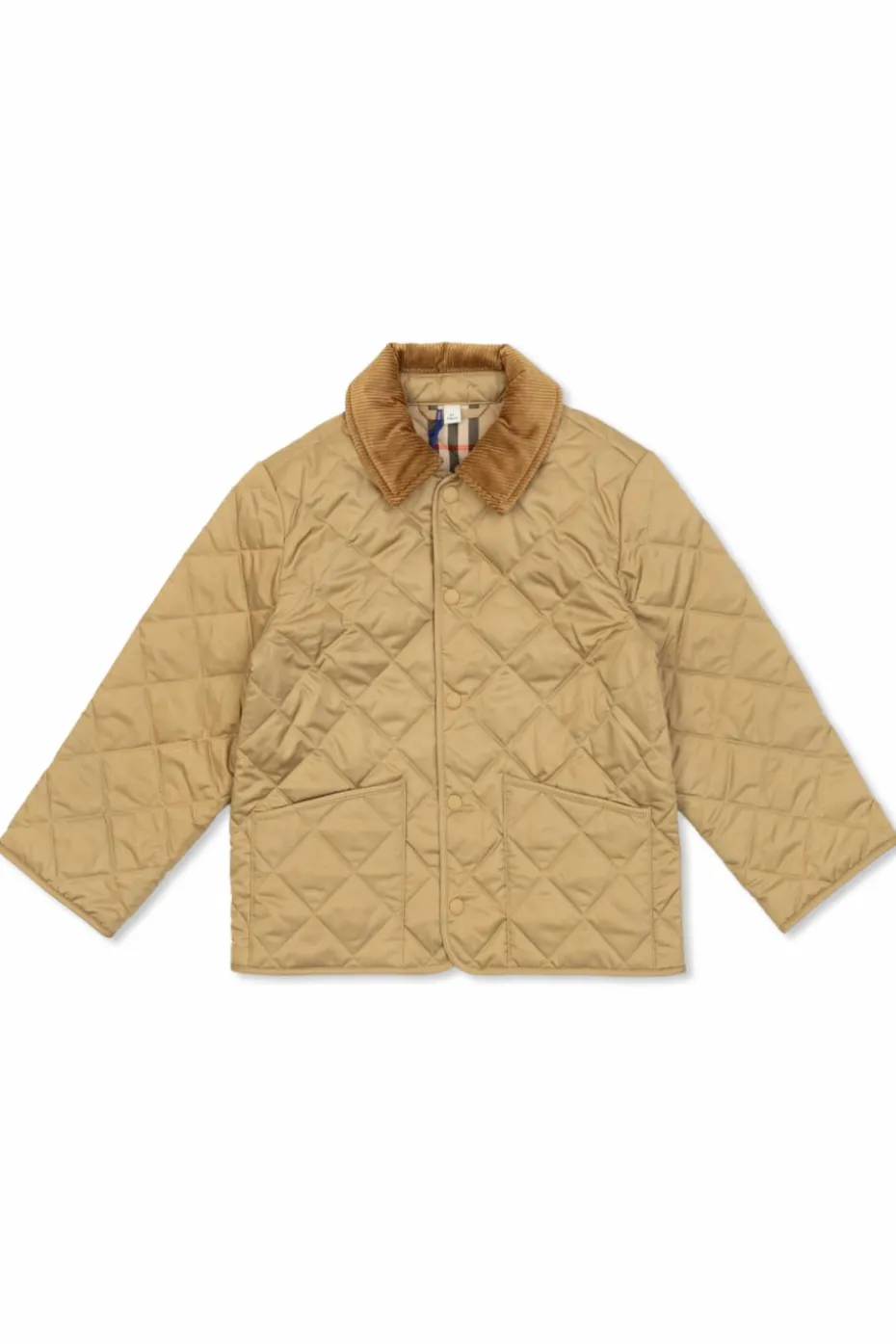 Burberry Kids beżowy Pikowana kurtka
