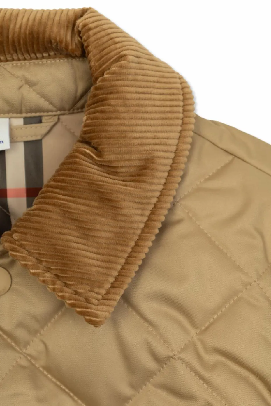 Burberry Kids beżowy Pikowana kurtka