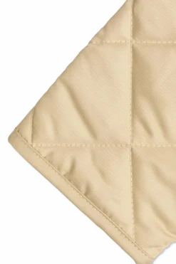 Burberry Kids beżowy Pikowana kurtka ze sztruksowym kołnierzem