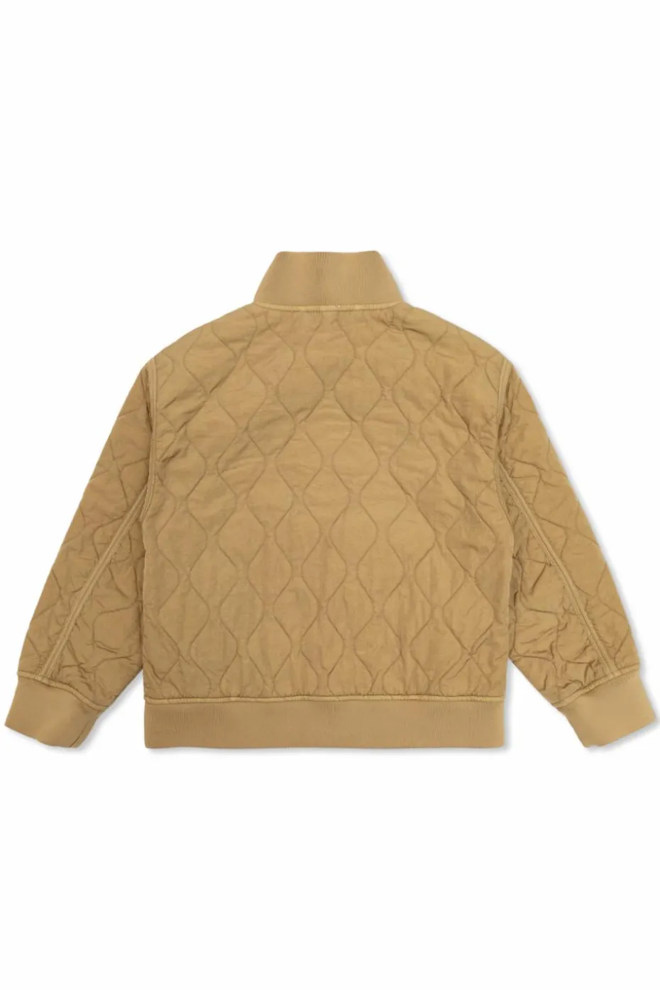 Burberry Kids beżowy Pikowana kurtka z wyszytym logo