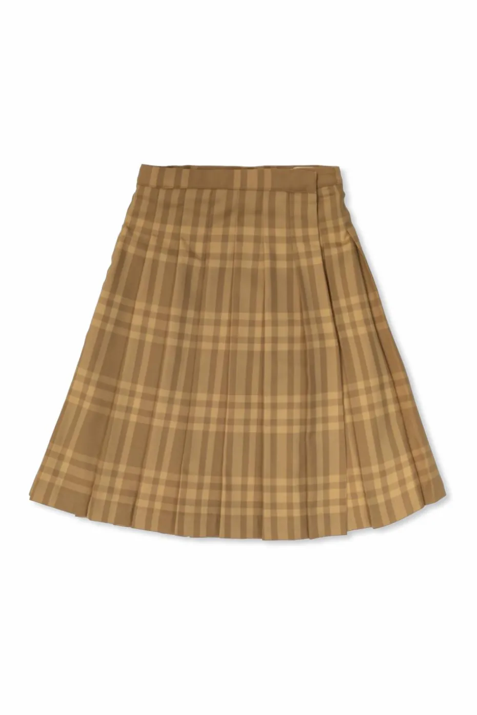 Burberry Kids beżowy Plisowana spódnica ze wzorem w kratę