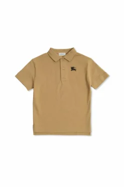 Burberry Kids beżowy Polo z wyszytym logo