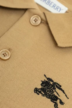 Burberry Kids beżowy Polo z wyszytym logo